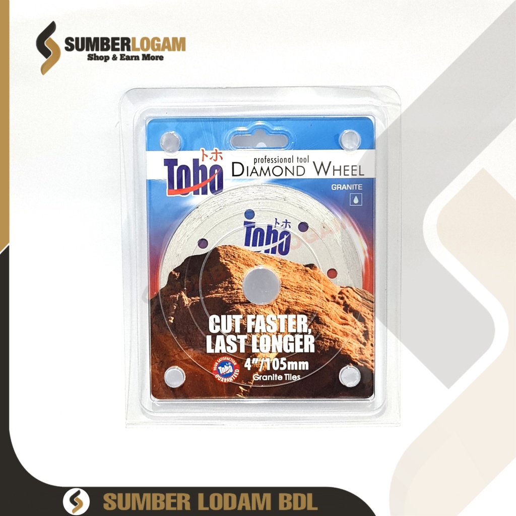 Diamond Wheel Toho Wet / Mata Potong Keramik Granit 4" Basah TOHO