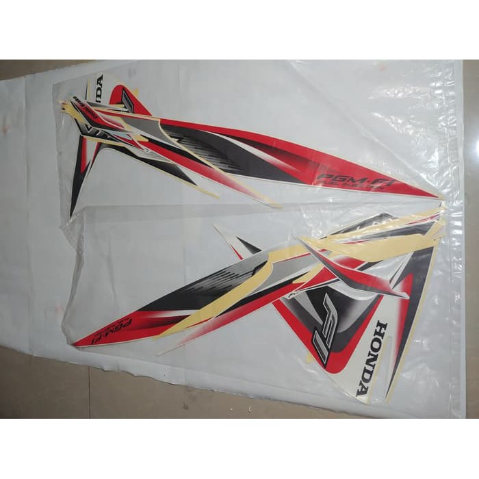 Stiker Bodi &amp; Lis Body &amp; Striping Vario Fi 110 2014 Putih