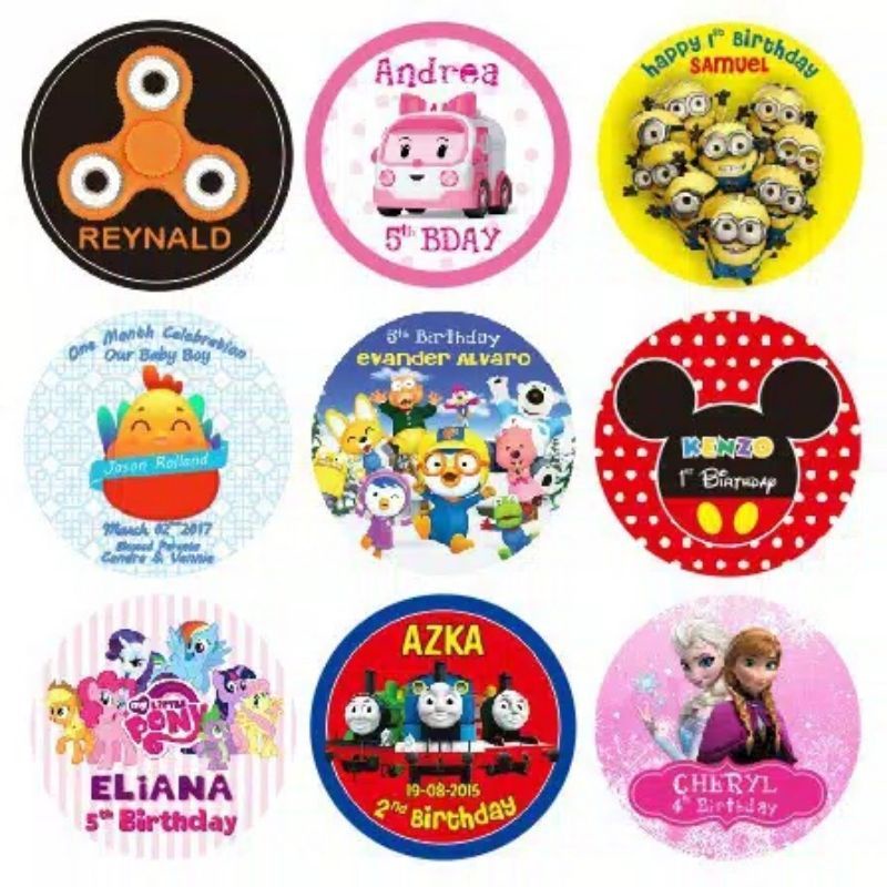 

stiker 5x5cm stiker birthday