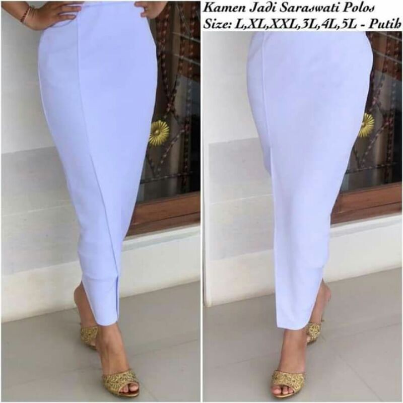 Kamen jadi jumbo polos tebal premium / rok kebaya jumbo / kamen jadi saraswati / rok bumil / kamen j