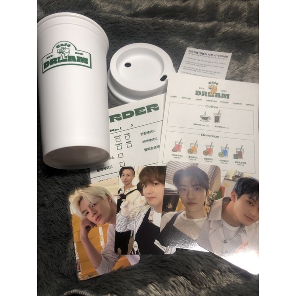 [set] nct dream cafe merch jeno jaemin mark renjun haechan photocard pc tumblr