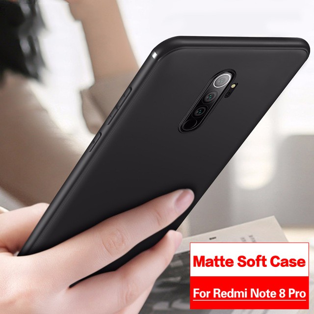 Case Xiaomi Redmi Note 8 , Note 8 Pro Ultra Slim Premium Softcase + Antigores Tempered Glass Layar