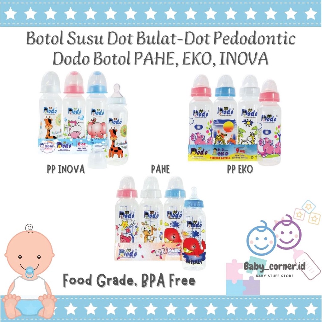 BOTOL SUSU DODO 2oz 60ml, 4oz 120ml, 8oz 250ml / botol susu pp Dodo / botol susu