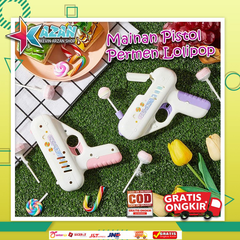 Mainan Pistol Lollipop Gun, Tembakan Permen Lollipop Candy Bersuara