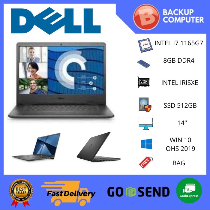 DELL Vostro 3400 i7- 1165G7 / 8GBx1 / 512GB SSD / Win 10 OHS IRISXE