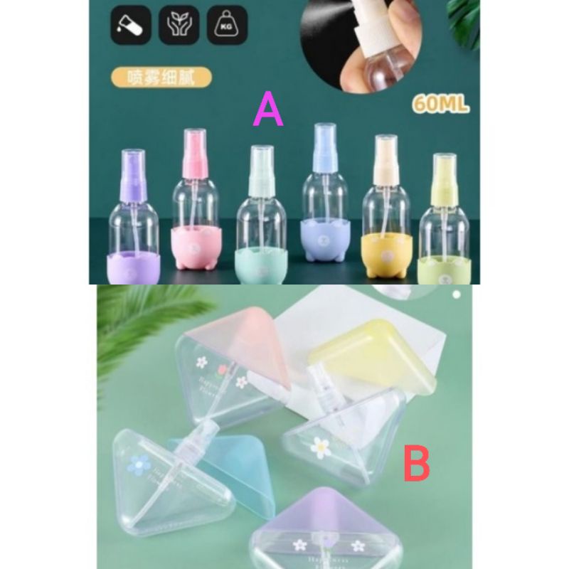 Botol Spray Isi Ulang Motif Lucu Unik Simple Praktis Travel Portable Serbaguna Multifungsi
