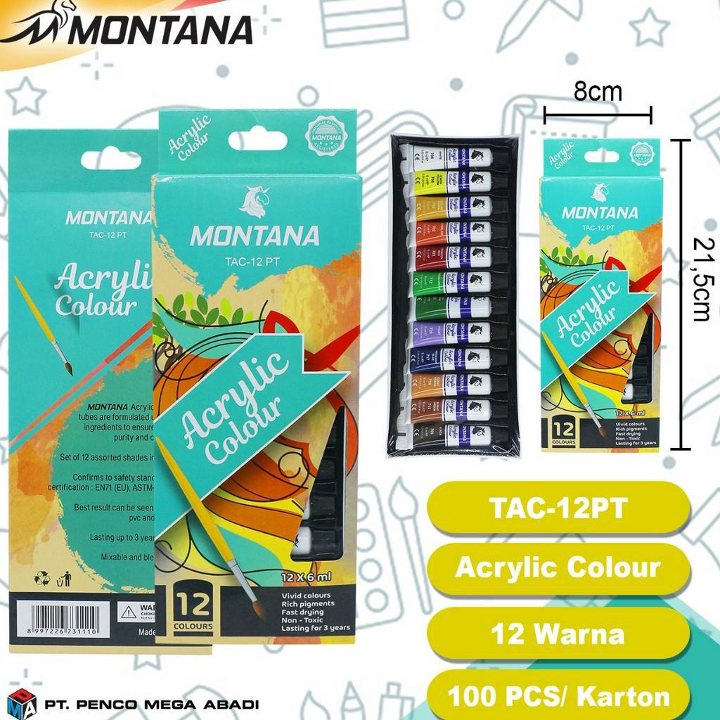 

KODE Z9JKQ cat acrylic 12 warna 6 ml montana akrilic set