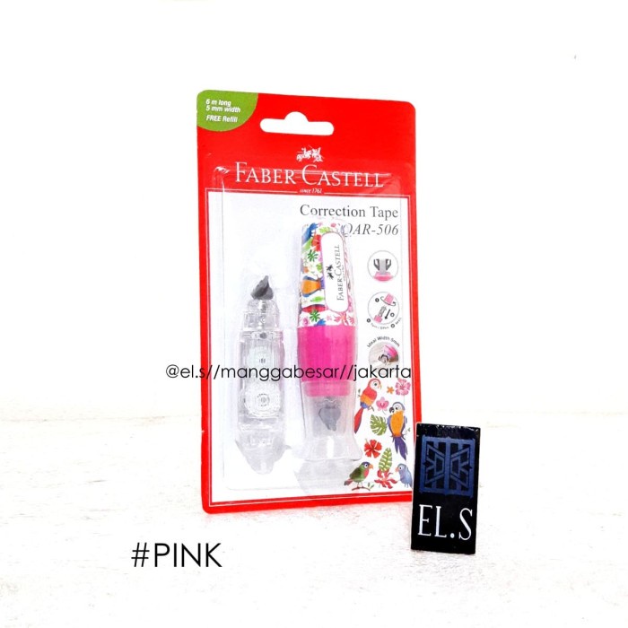 

Sale!!! Faber-Castell Correction Tape Qar 506 Pink Sale!!!