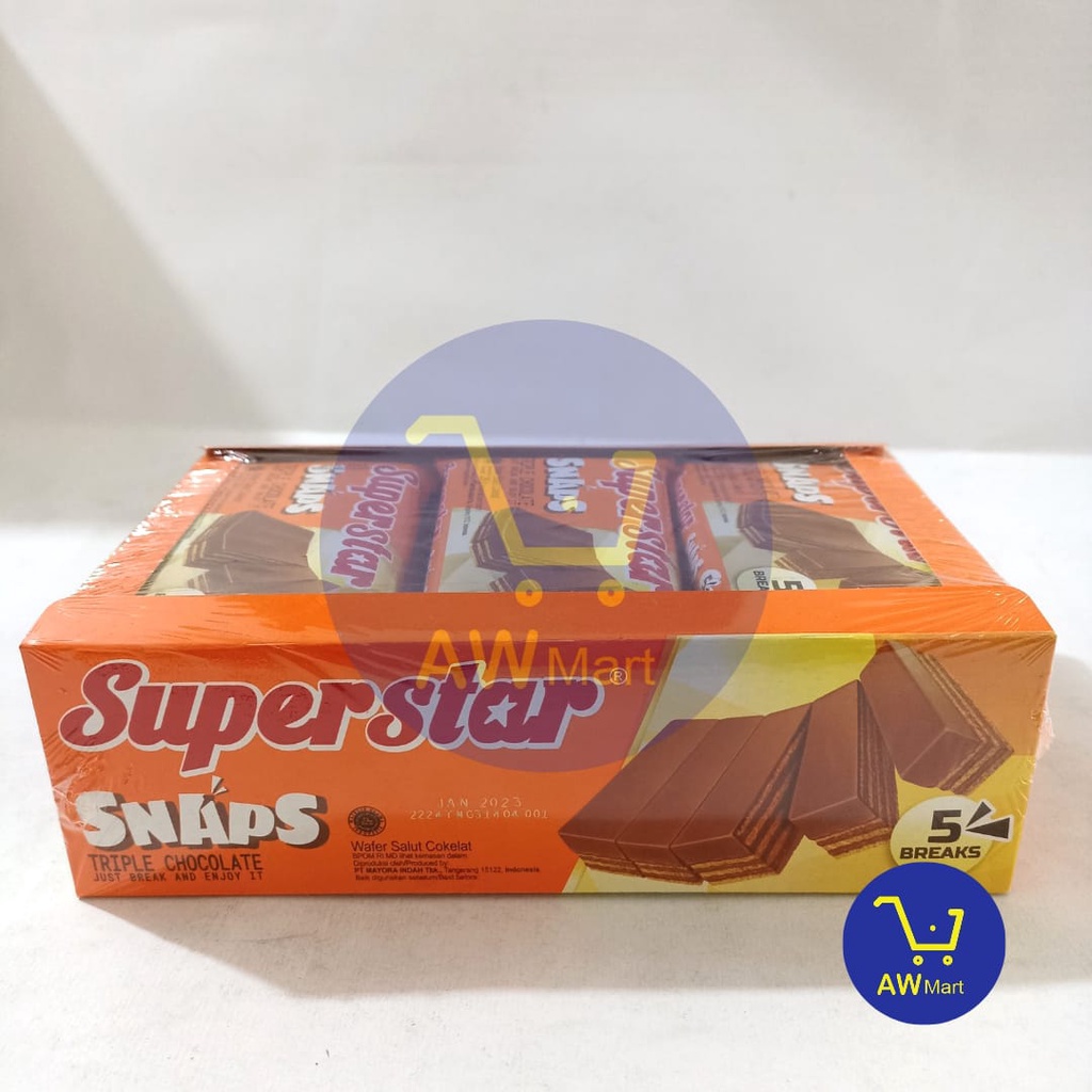 SUPERSTAR SNAPS ISI 12 PCH X 28 GRAM = 336 GRAM - CHOCOLATE