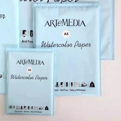 

☜ Artemedia Watercolor Paper A4 - 12 Sheets - 200 GSM ♞