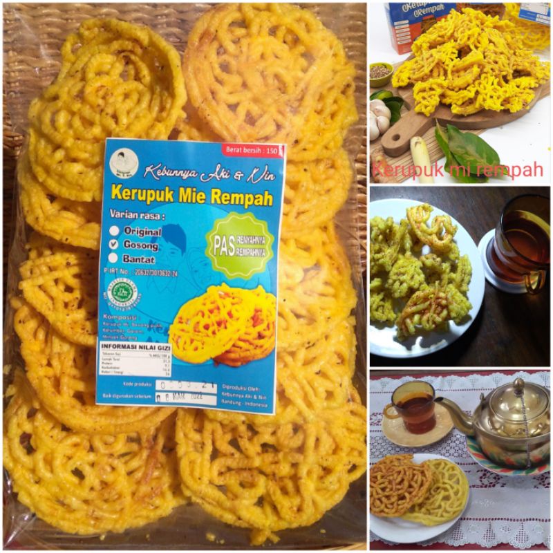 

Kerupuk mie rempah varian gosong