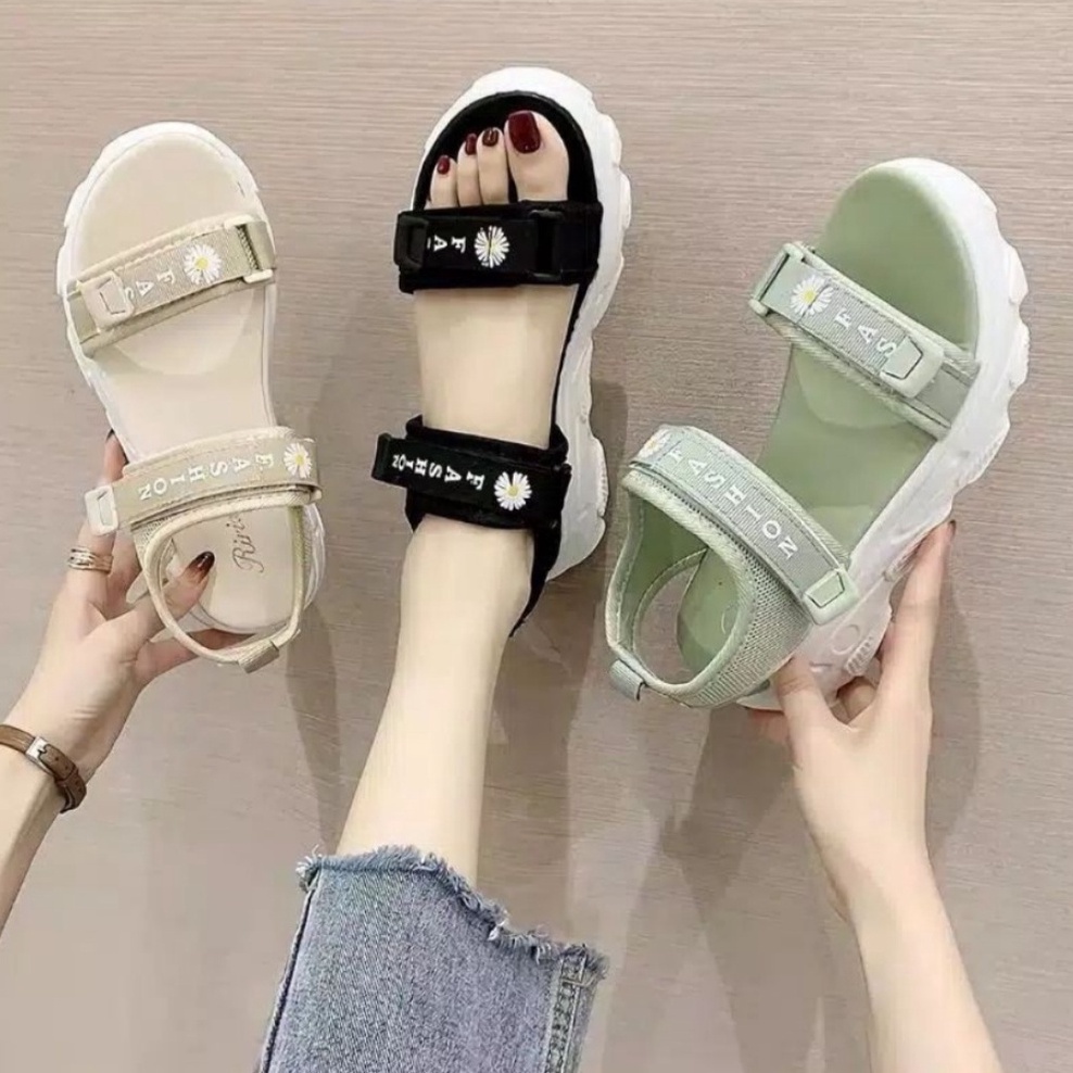 GASBI - Sandal Gunung Wanita KOREA DAISY MOTIF BUNGA FASHION