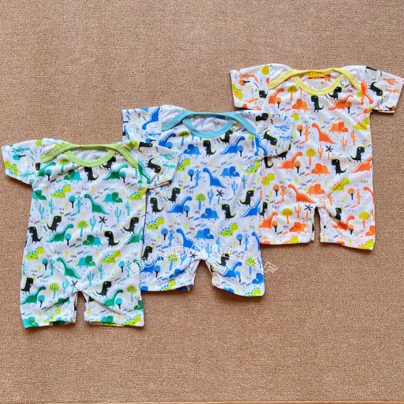 Baju Bayi Jumper Pendek / Romper Motif Utari Usia 0 - 6 Bulan