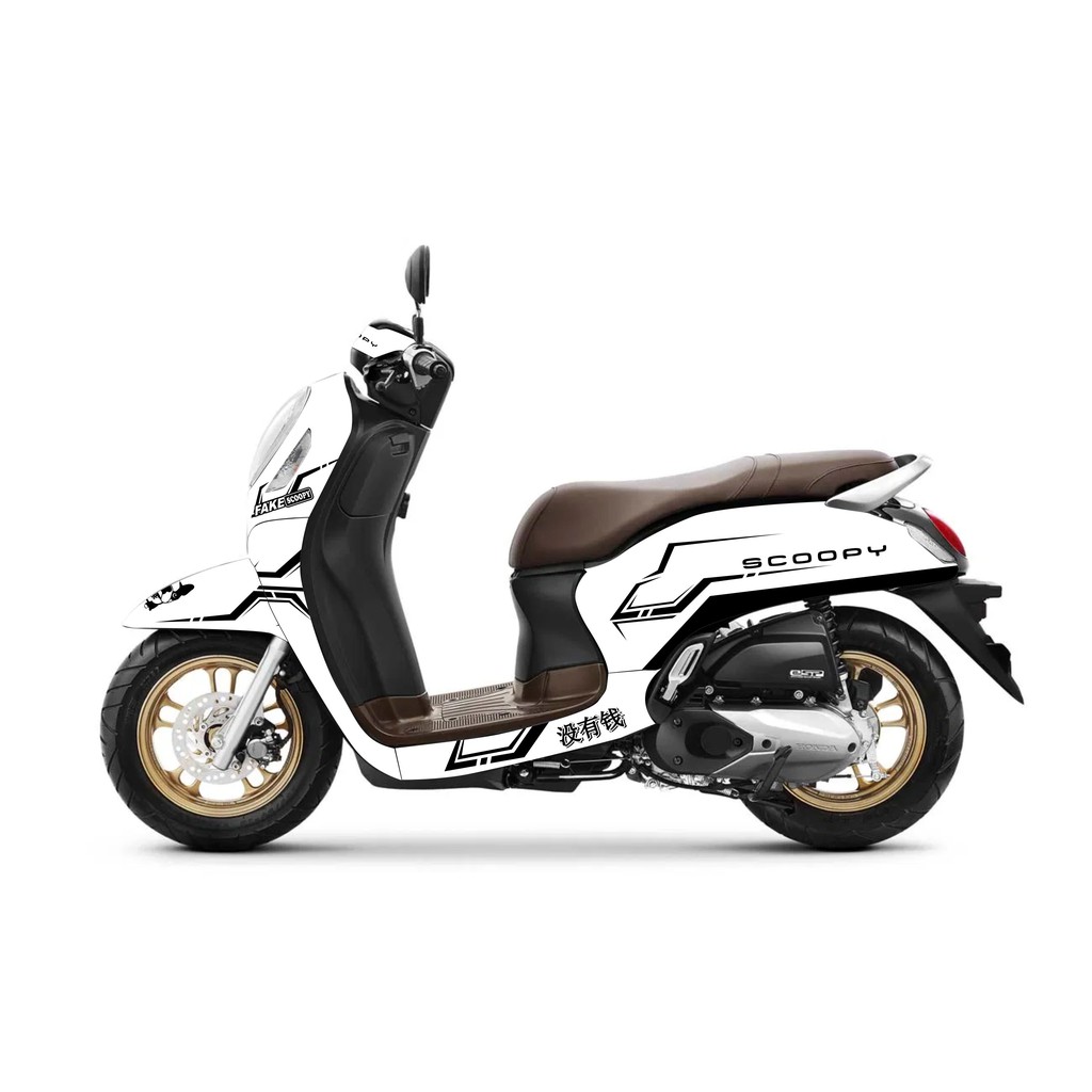 DECAL STIKER NEW HONDA SCOOPY 2021 PUTIH ELEGAN