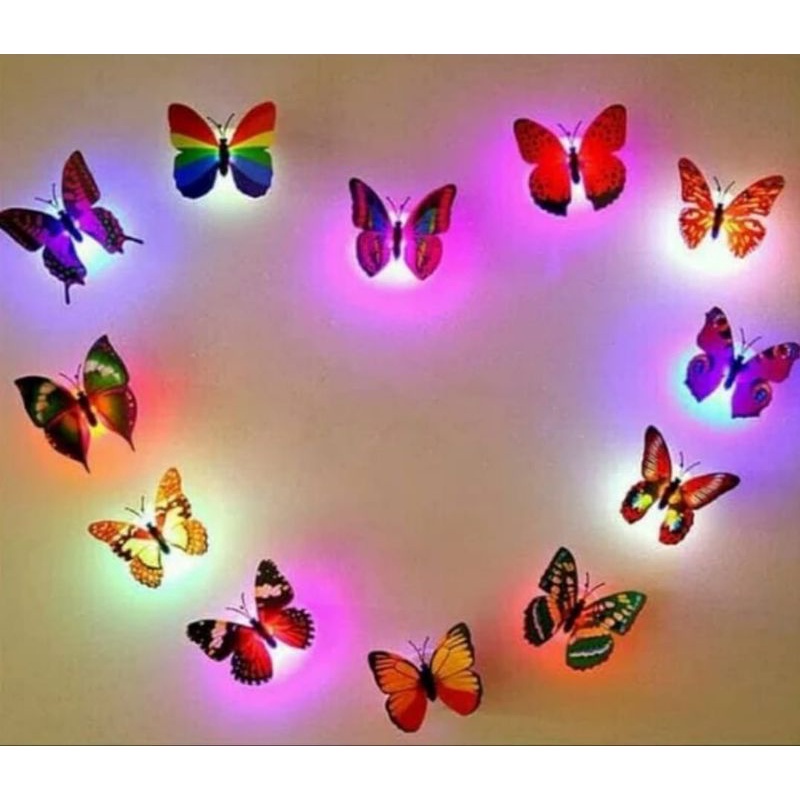 Pajangan kupu-kupu dekorasi butterfly lampu