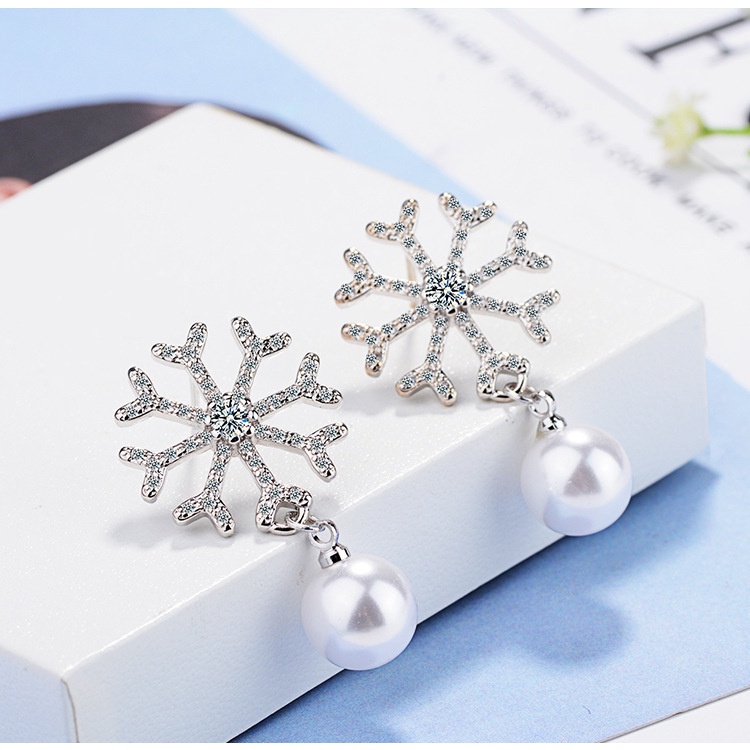 Sterling silver jarum Korea perempuan anting-anting mahasiswa ins dingin gaya anting-anting penuh be