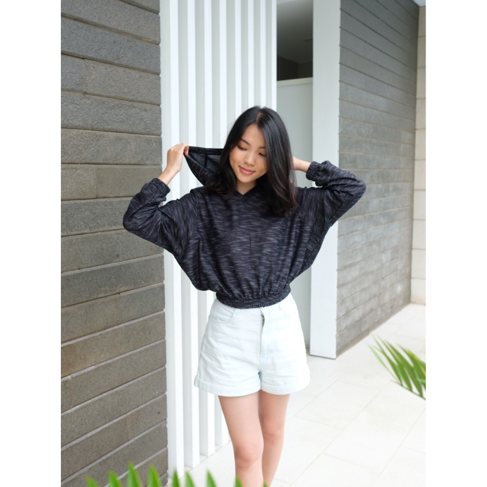 Kadaka T-0346 Hoodie Crop Sporty