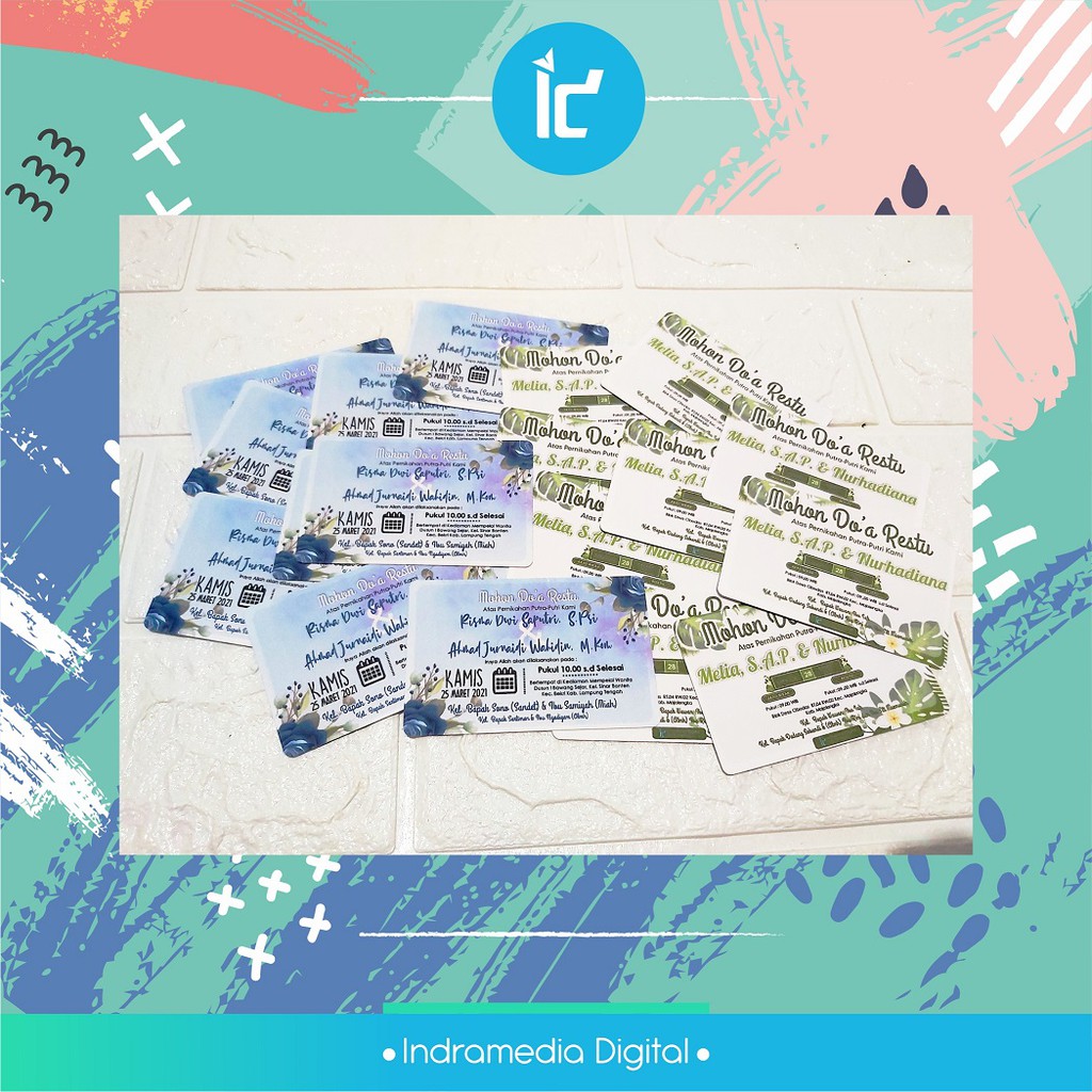 Cetak Kartu Undangan Mini/Kecil ukuran KTP dan Kartu Nama Murah