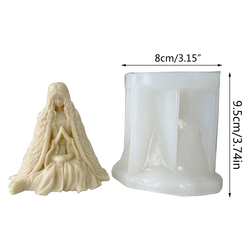 Cetakan Plaster Desain Penyihir Halloween Bahan Silikon Untuk Hobi