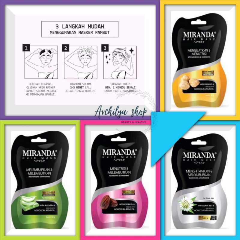 Miranda Hair Mask Sachet 30 gr