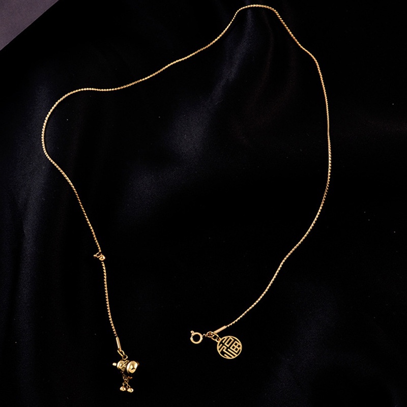 Kalung Choker Dengan Liontin Rumbai Motif Tulisan China Untuk Wanita