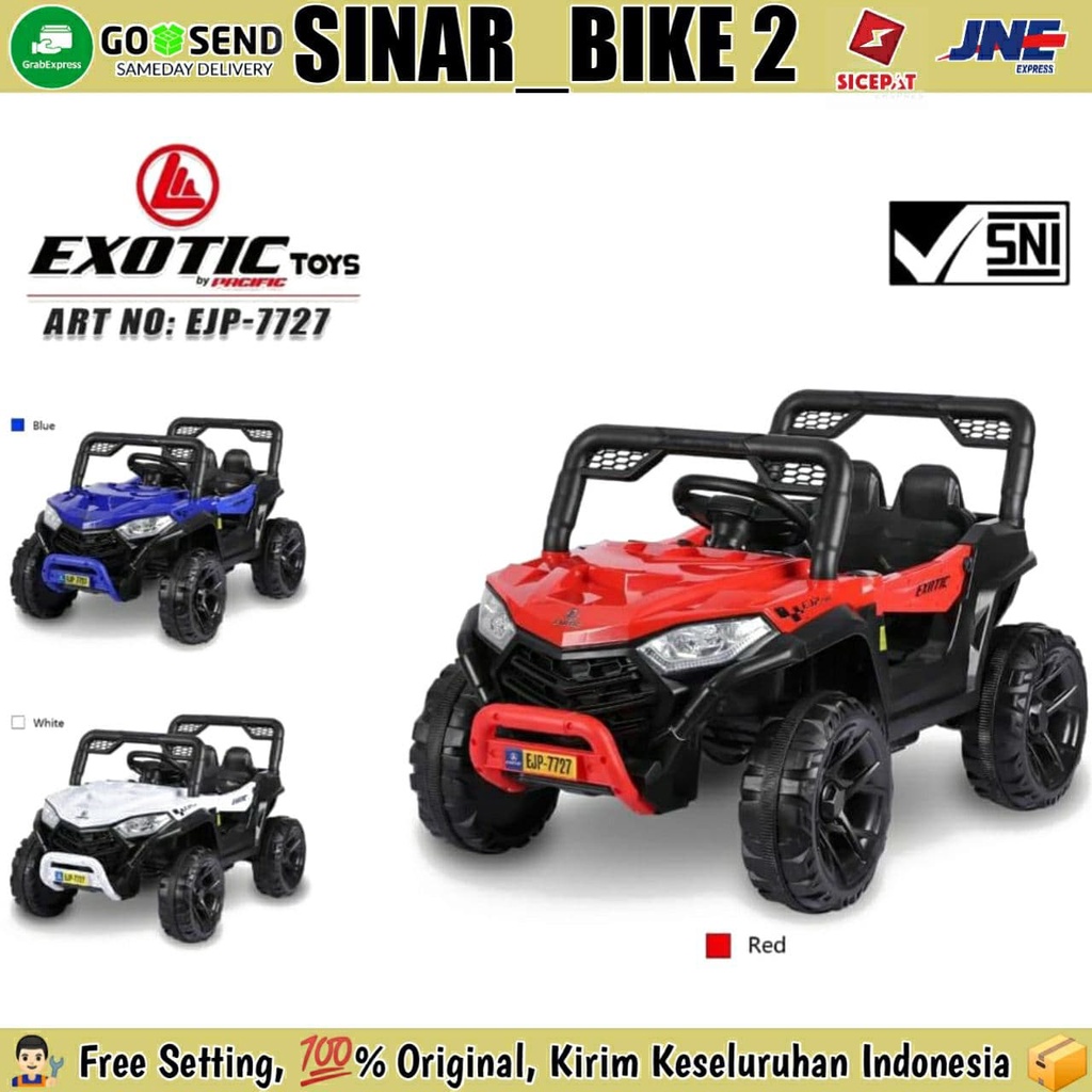 Mainan Anak Mobil JEEP Aki Rechargrable Exotic EJP-7727