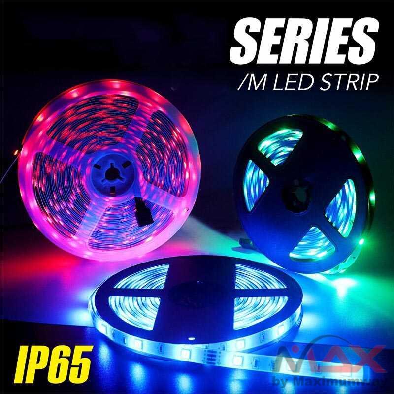 LED Strip 5M RGB Plus Remote Plus Adaptor 220V Langsung Pakai Lampu Interior Exterior Minimalis Modern Lampu Plafon Lampu Lemari Lampu Teras Anti Air Waterproof Lampu Back TV Lampu belakang TV LED Back TV Wall Remote control