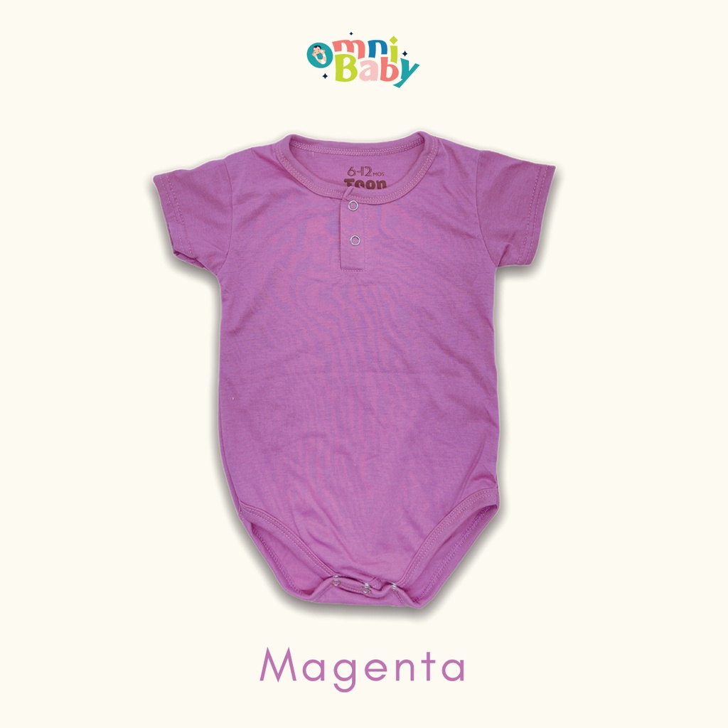 OMNIBABY Jumper Pendek Bayi Polos Kancing Dada SNI / Jumper Polos Fashion Bayi