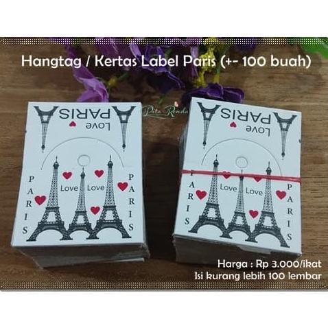 

GTAG-14 : Hangtag / Kertas Label Paris (+- 100 buah) pitar33 Berkualitas