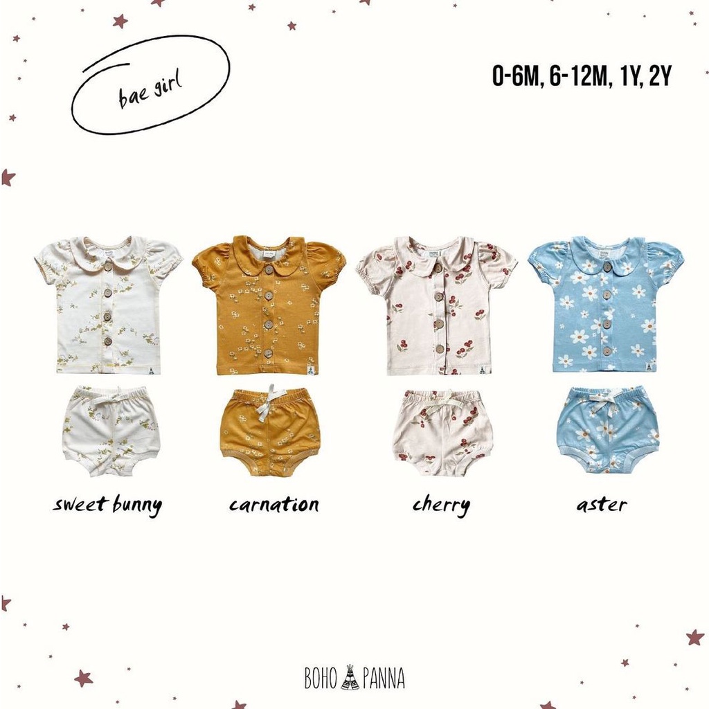 BOHOPANNA Bae Set Girl Print Setelan Bayi Perempuan Motif