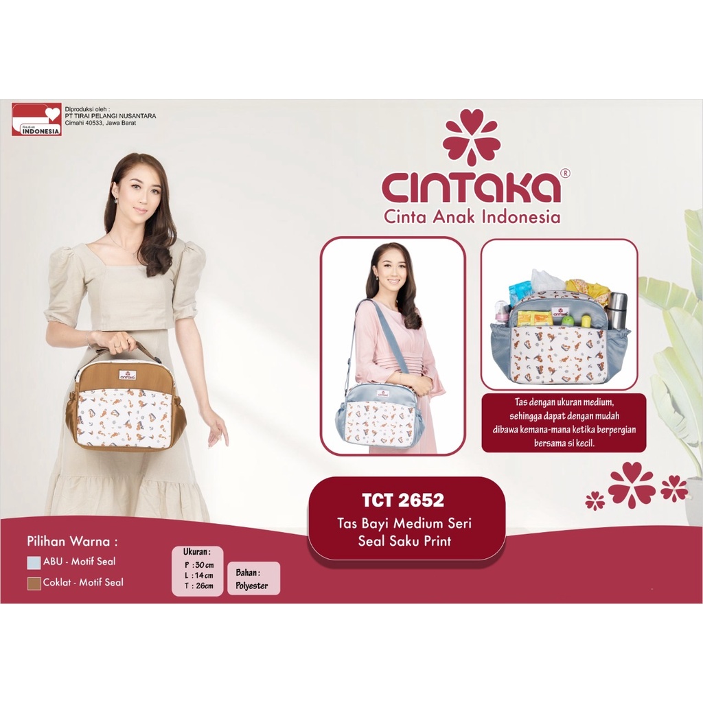 Cintaka Tas Bayi Medium Saku Print Seal Series - TCT 2652