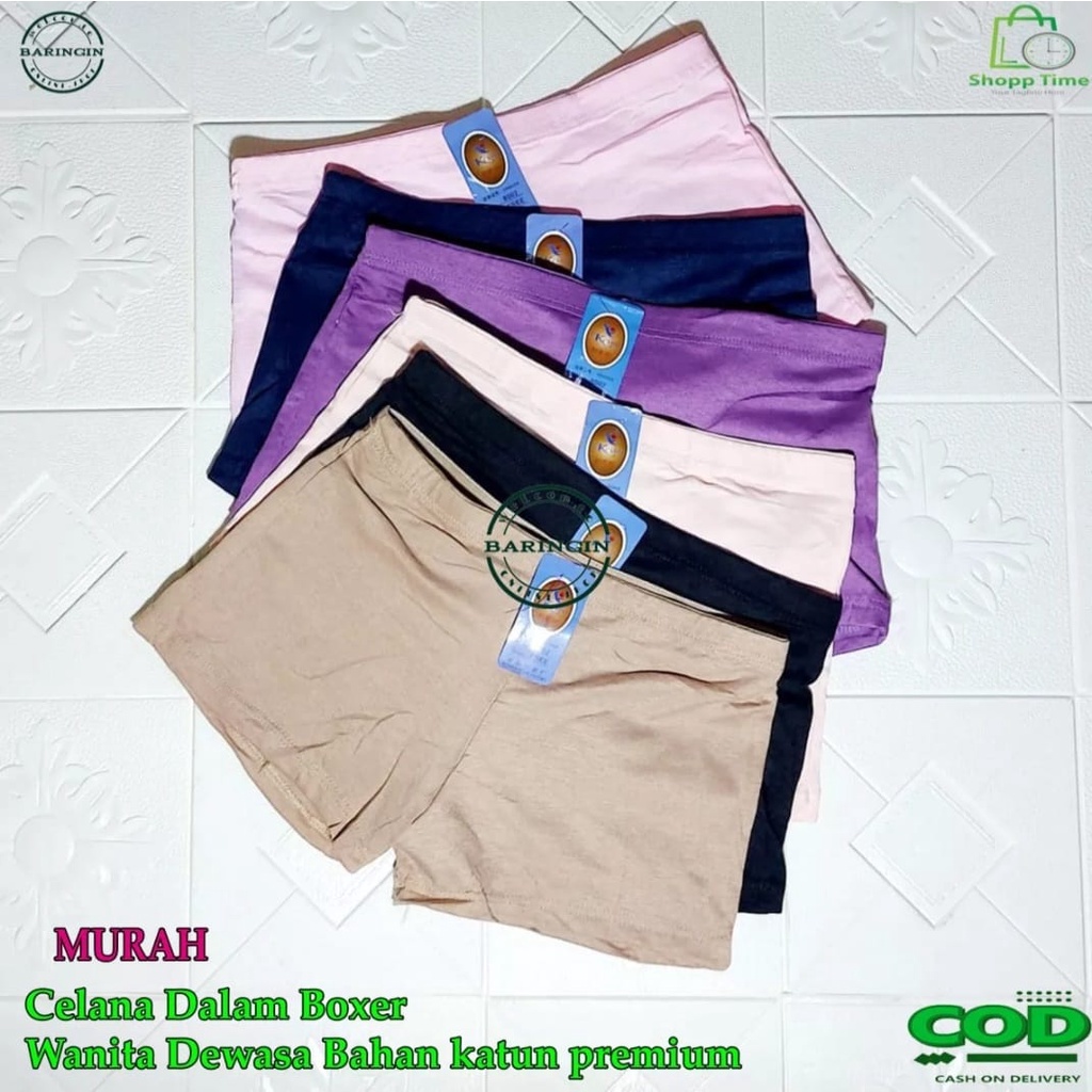 MURAH [ ISI 3 PCS ]-Boxer Wanita - Celana Dalam Wanita - Boxer Pants Wanita-Celana Short Wanita Segi Empat