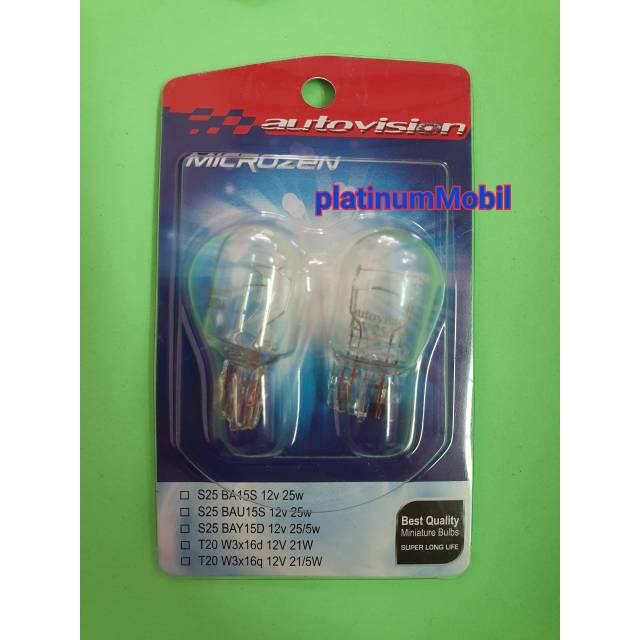 Microzen bulb T20 12 V 25W 1 set isi 2 Autovision