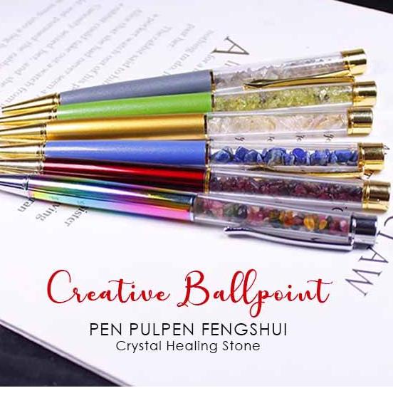 

Flash Sale Creative Ballpoint Pen Pulpen Fengshui Crystal Healing Stone PEN01