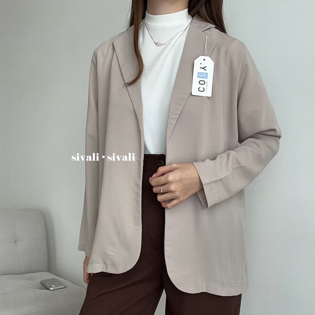 SIVALI Jane Blazer 2048 - Korean Blazer Wanita Lengan Panjang - Outer Blazer - Blazer Kerja