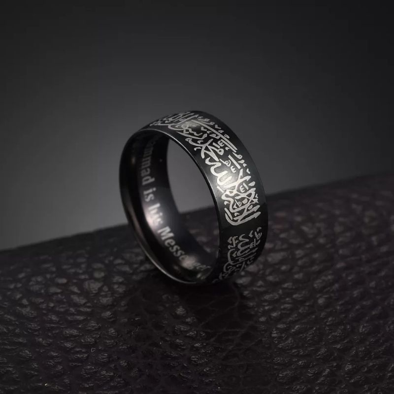 cincin tauhid titanium hitam