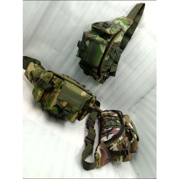Waistbag Army Tactical / tas pinggang loreng