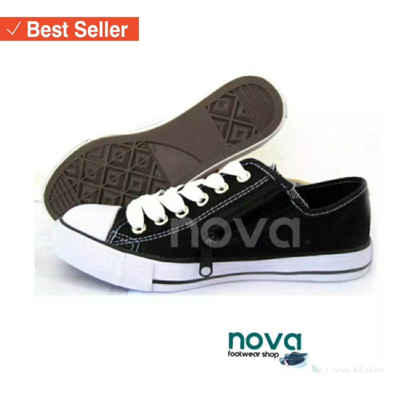 SEPATU SNEAKRES UNISEX SPORT FASHION KEKINIAN  / SEPATU NEW BASKET (NB) LOW CUT (LC) BLACK WHITE