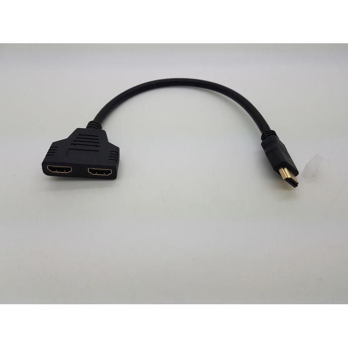 HDTV Port Male to 2 Female 1 In 2 Out Splitter Cable Adapter NO ADPTER