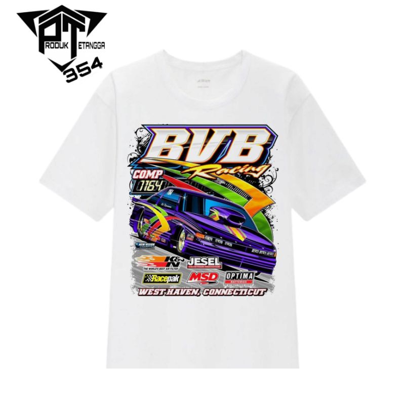 KAOS BAJU NASCAR RUMBLE WHITE VINTAGE -TSHIRT OVERSIZE BVB RACING CAR - DISTRO PRIA WANITA DEWASA 24