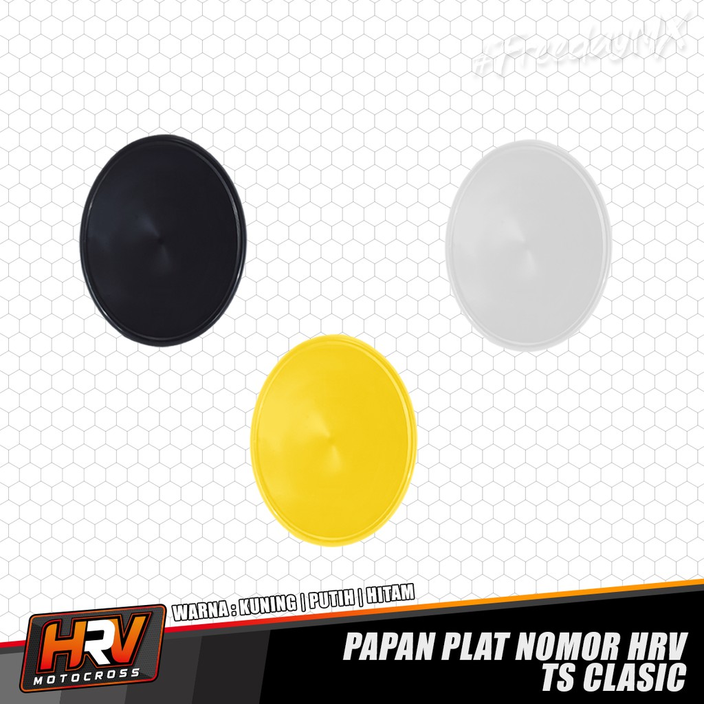 Jual Papan Plat Nomor Nomer Hrv Ts Classic Warna Hitam Putih Kuning Shopee Indonesia