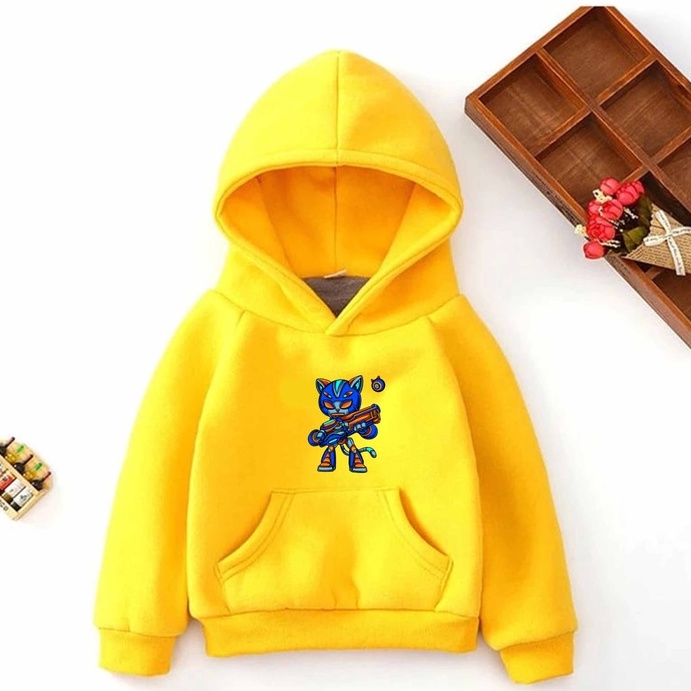 Hoodie Power Man Sweater Pakaian Anak M - XL