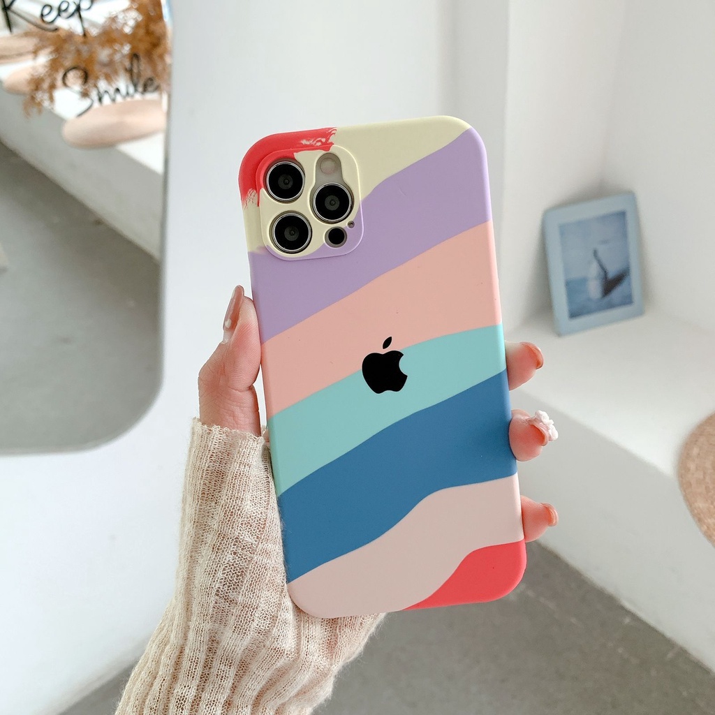 RAINBOW CASE IPHONE 13 PRO MAX/ 13 PRO SILICONE SOFTCASE WARNA WARNI WANITA