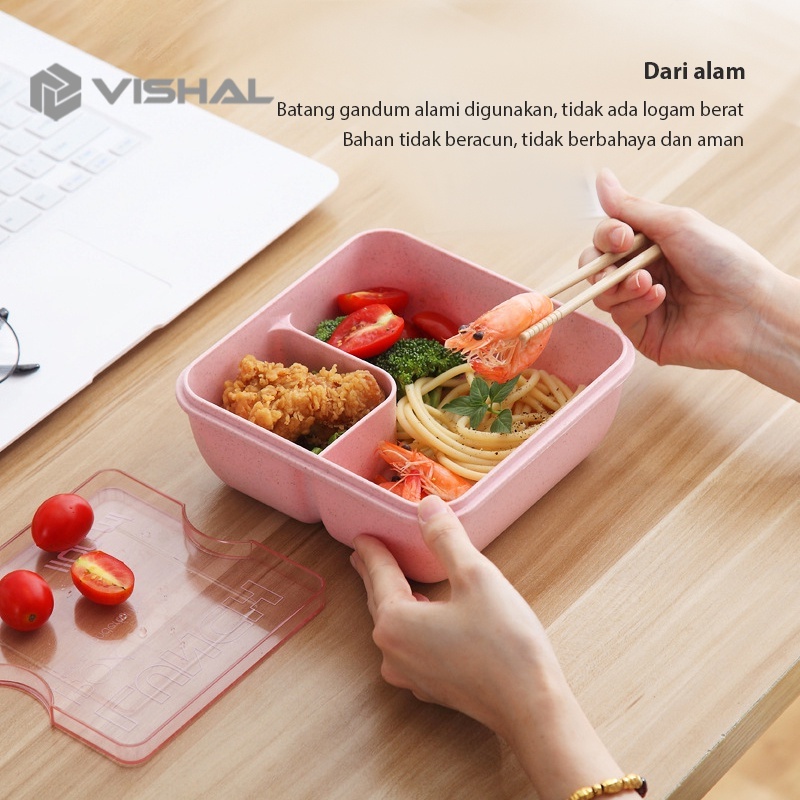 VISHAL Lunch Box 1100ML Bekal Lunch Box Tetap Hangat Kotak Makan BPA FREE VS-59