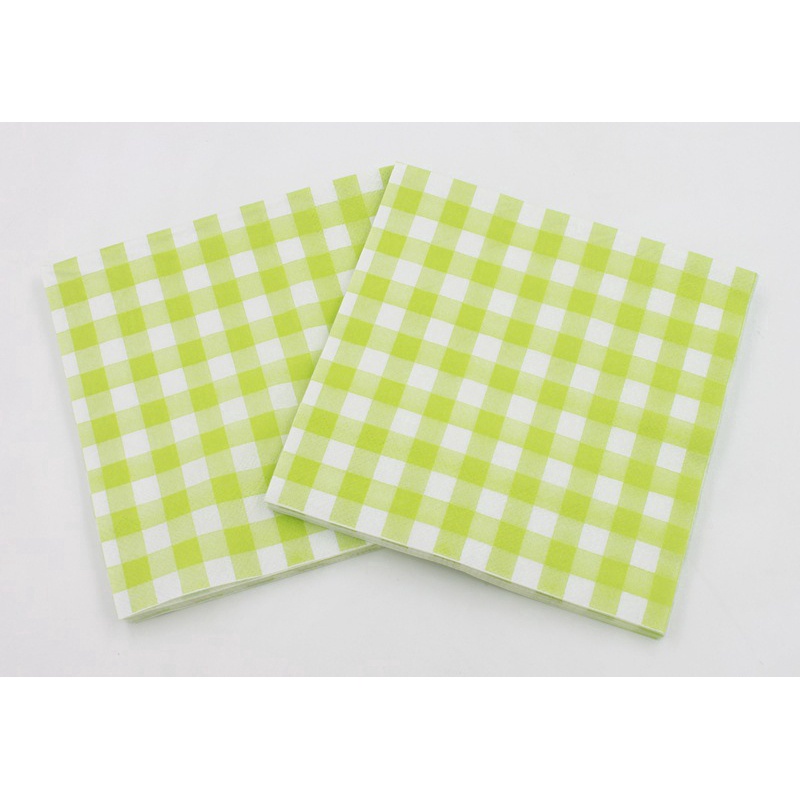 20pcs Lattice Paper Napkin Serbet Minuman Pesta Pernikahan Serbet Motif Warna