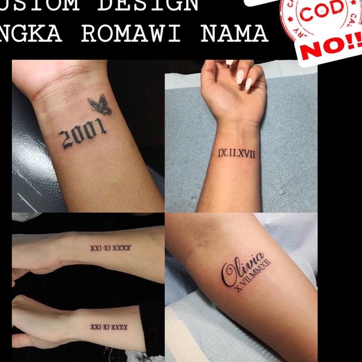 Harga TERMURAAH.. CUSTOM STICKER HENNA TATTO NAMA, ANGKA DAN ROMAWI