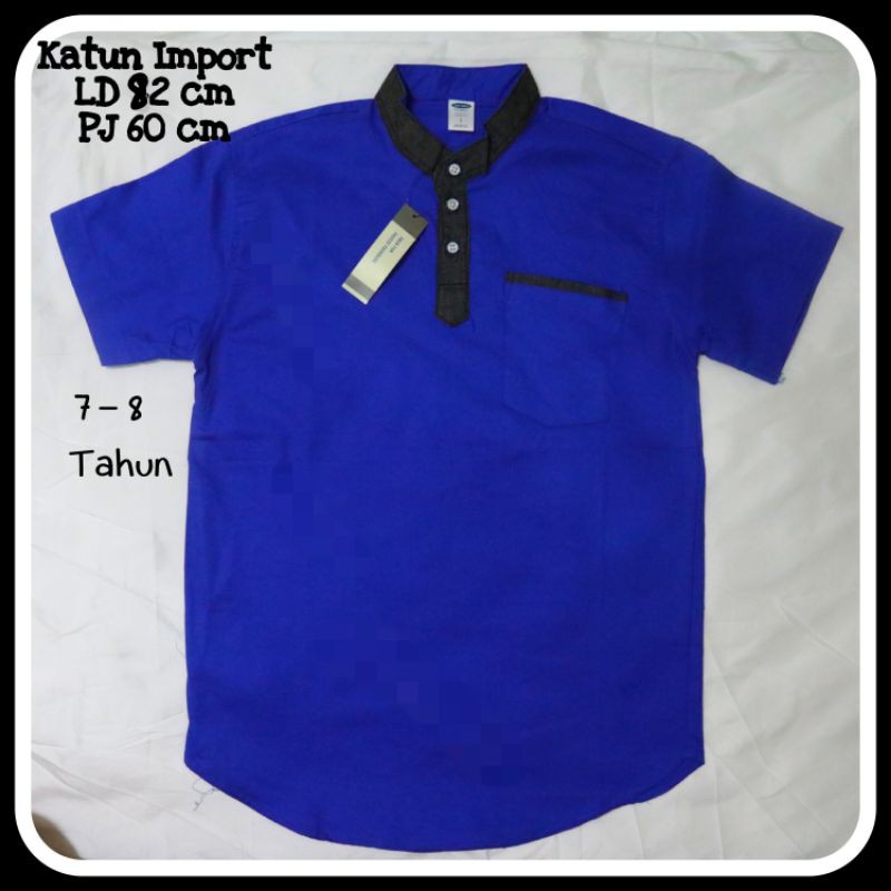 Kurta Anak Katun import Super Adem/koko Anak/Baju muslim anak