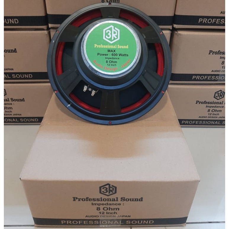 Speaker Component 3R 12 Inch Corong Merah Magnet Besar 600 Watt 8 Ohm