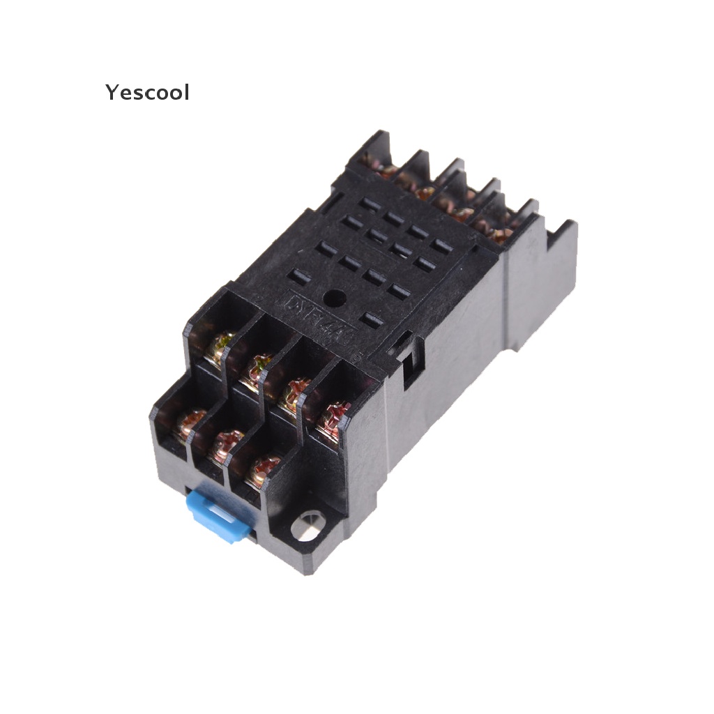 Yescool MY4NJ Coil Power Relay DIN Rail Mount 14 Pin 4PDT 12v / 24v / 220v Dengan Socket