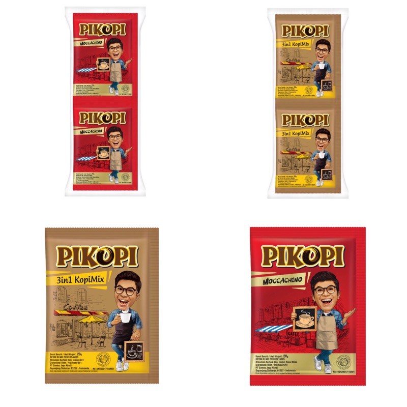 Kopi Pikopi 3in1 KopiMix 15 Sachet / Pikopi Moccachino isi 15 Sachet